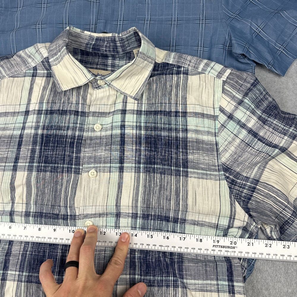 Lot Of 3 Tommy Bahama Shirts Mens M Cotton S/S Tropical Button Up Island‎ Plaid - Picture 9 of 12